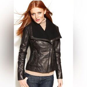 Micheal Kors Leather Moto Jacket